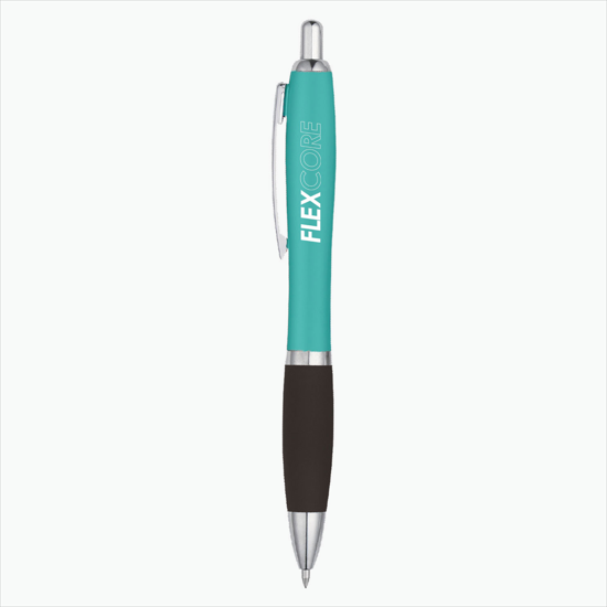 Curvy Ballpoint Pen - Metallic Barrel