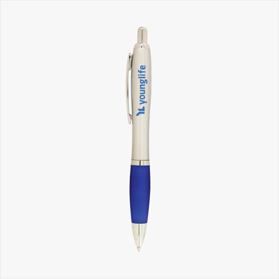 Curvy Ballpoint Pen - Metallic Barrel