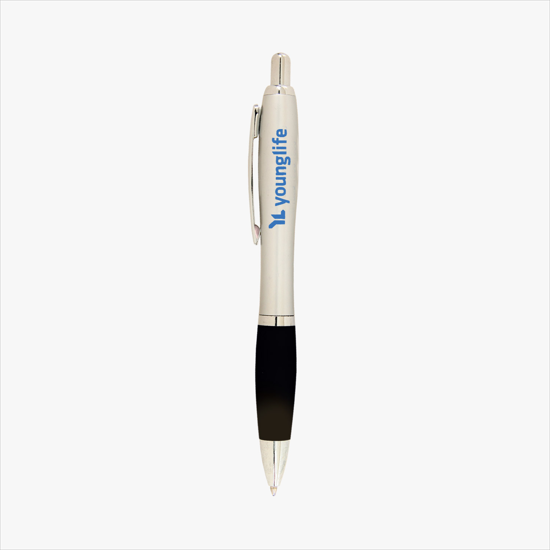 Curvy Ballpoint Pen - Metallic Barrel