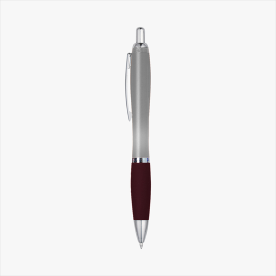 Curvy Ballpoint Pen - Metallic Barrel