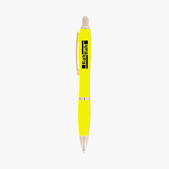 Curvy Ballpoint Pen - Translucent Barrel - 24-Hour Production