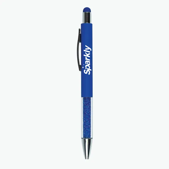 Recycled Glitter Grip Stylus Pen