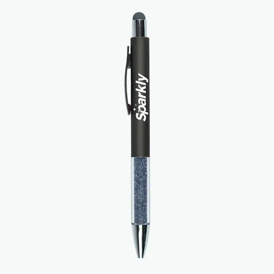 Recycled Glitter Grip Stylus Pen