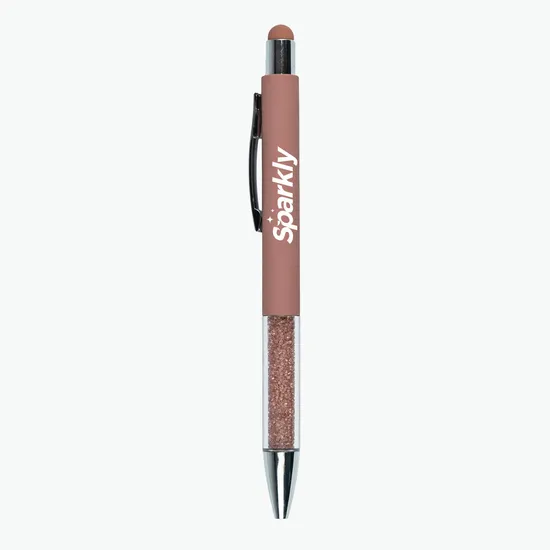 Recycled Glitter Grip Stylus Pen