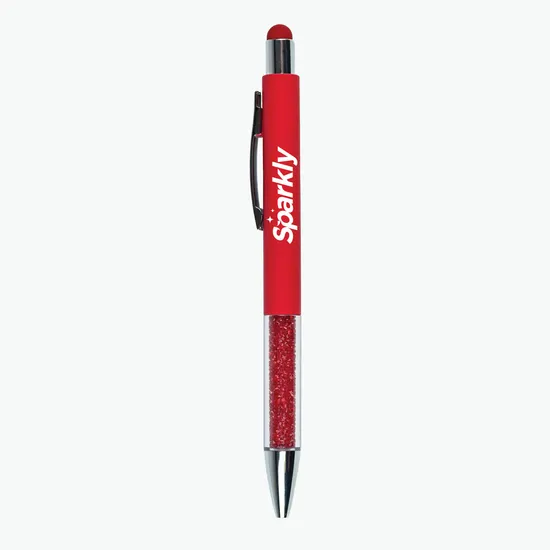 Recycled Glitter Grip Stylus Pen