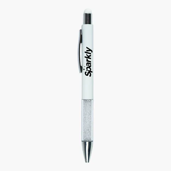 Recycled Glitter Grip Stylus Pen