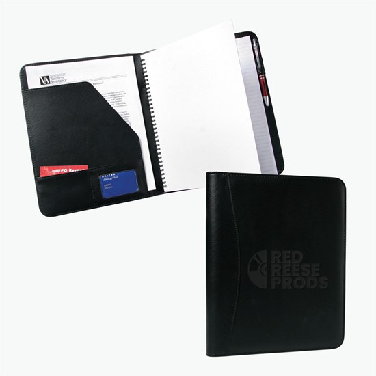 Deluxe Padfolio with Spiral Notebook - Debossed