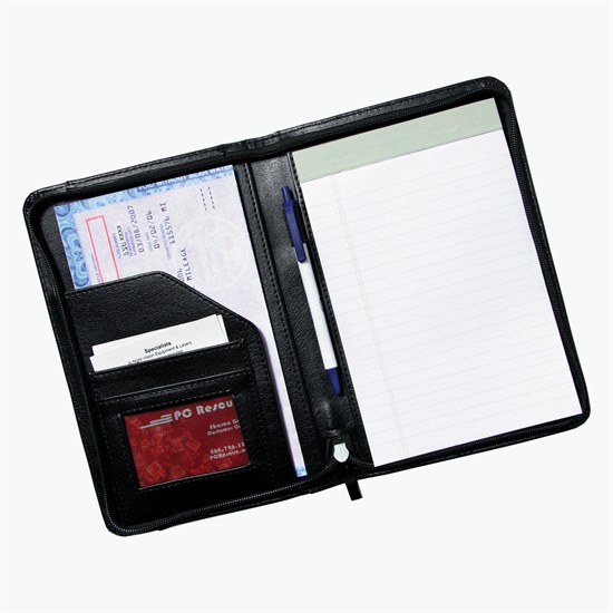 Junior Padfolio w/Zipper Closure - Deboss