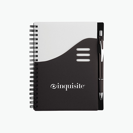 Color Wave Notebook with Ballpoint Pen - 24-Hour Production