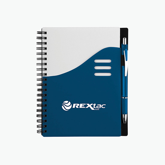 Color Wave Notebook with Ballpoint Pen - 24-Hour Production