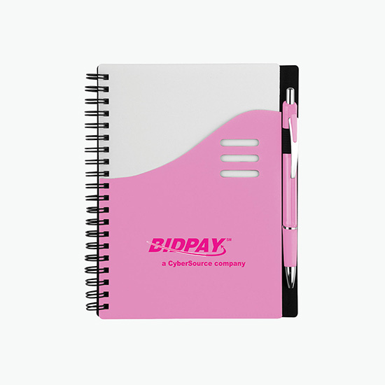 Color Wave Notebook with Ballpoint Pen - 24-Hour Production