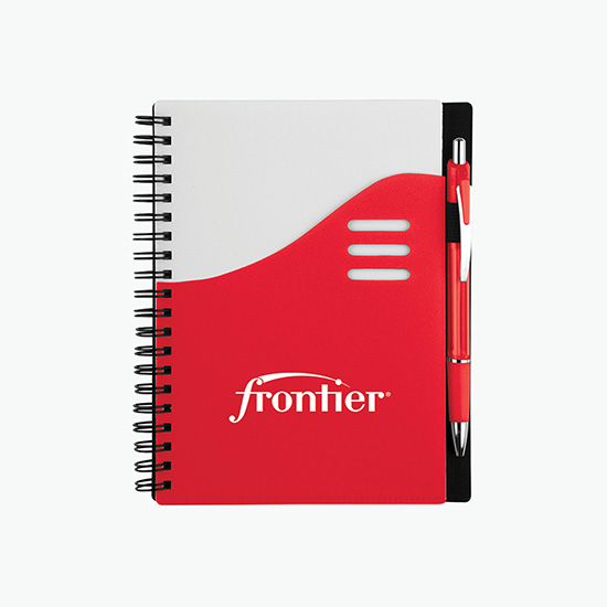 Color Wave Notebook with Ballpoint Pen - 24-Hour Production