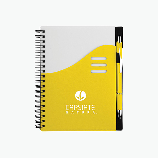 Color Wave Notebook with Ballpoint Pen - 24-Hour Production
