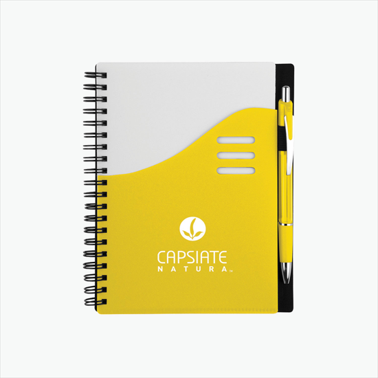 Color Wave Notebook with Ballpoint Pen