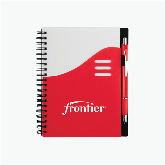 Color Wave Notebook with Ballpoint Pen