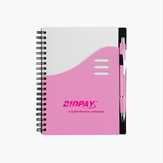 Color Wave Notebook with Ballpoint Pen