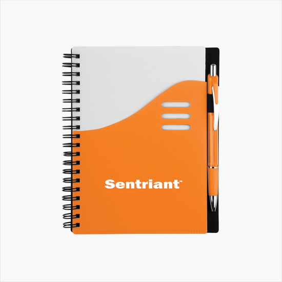 Color Wave Notebook with Ballpoint Pen