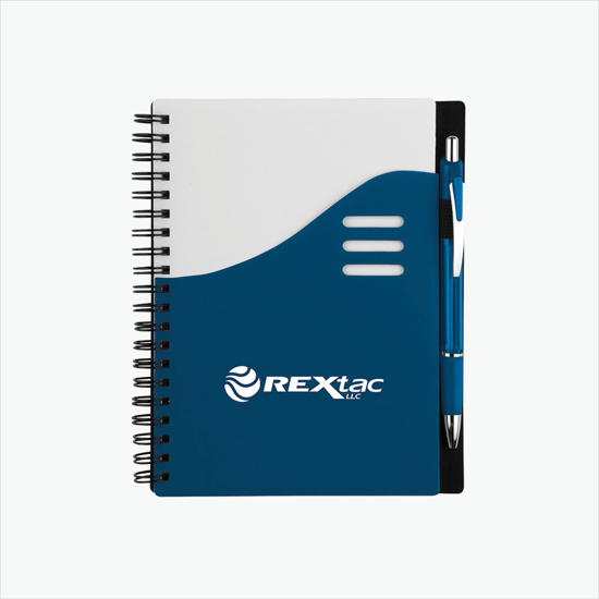 Color Wave Notebook with Ballpoint Pen
