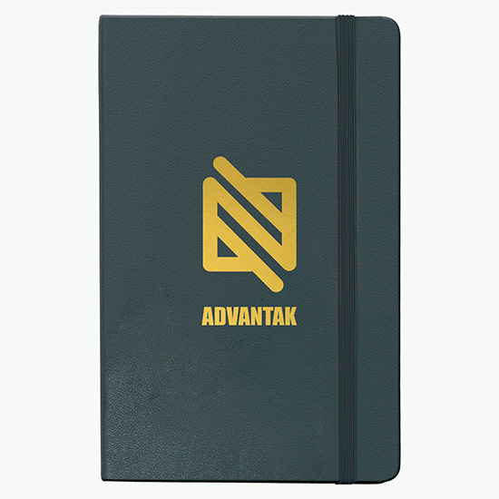 Moleskine® Hard Cover Large Notebook - Ruled - Foil Stamp