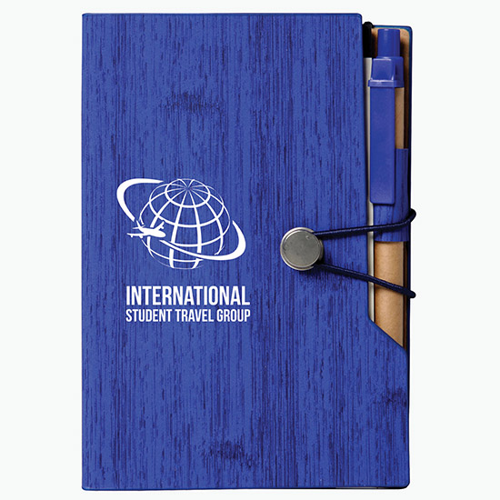 4 x 6 Wood Look Notebook with Sticky Notes - Printed
