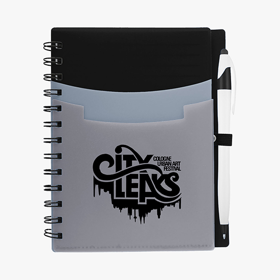 5 x 7 Tri-Pocket Notebook & Pen