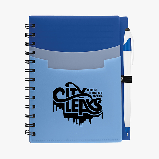 5 x 7 Tri-Pocket Notebook & Pen