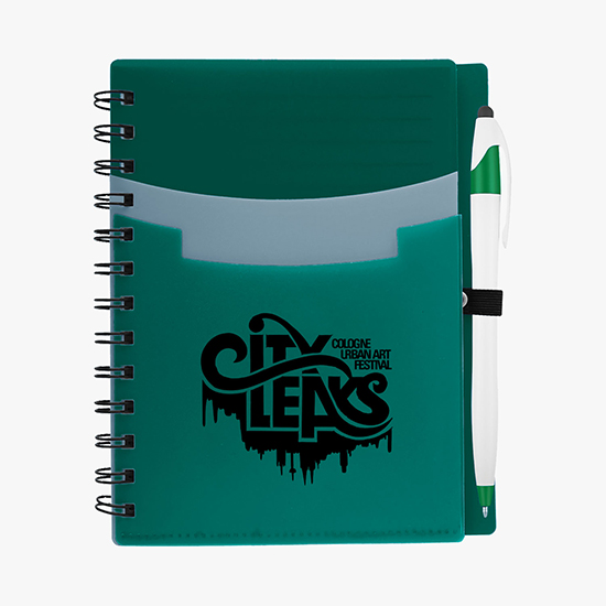 5 x 7 Tri-Pocket Notebook & Pen