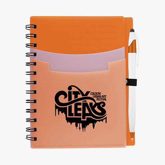 5 x 7 Tri-Pocket Notebook & Pen