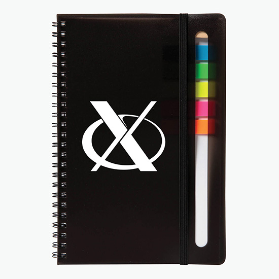 Semester Spiral Notebook with Sticky Flags