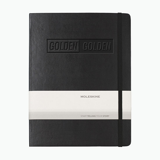 Moleskine® Hard Cover XL Double Layout Notebook - Debossed