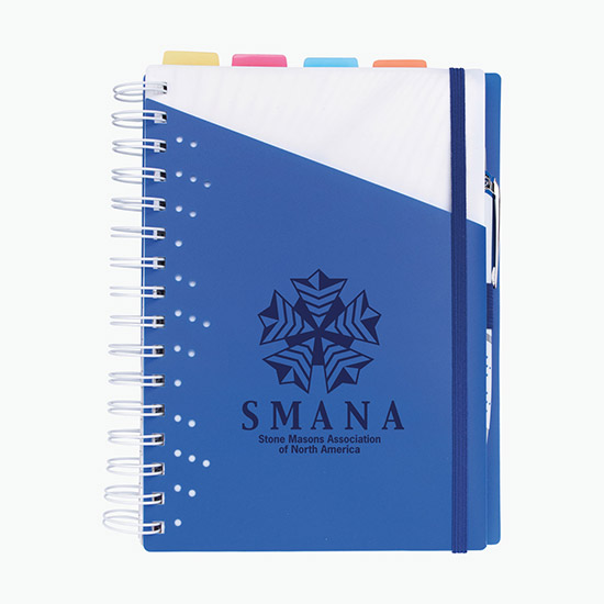 Souvenir® Tabbed Notebook with Vertex Pen - 24-Hour Production