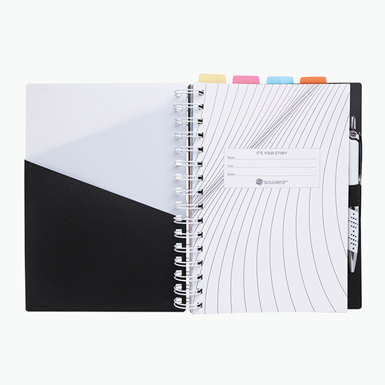 Souvenir® Tabbed Notebook with Vertex Pen