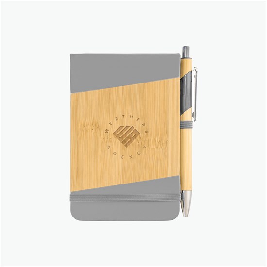 Bamboo Look Jotter & Pen - 24-Hour Production