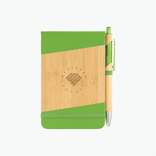 Bamboo Look Jotter & Pen - 24-Hour Production