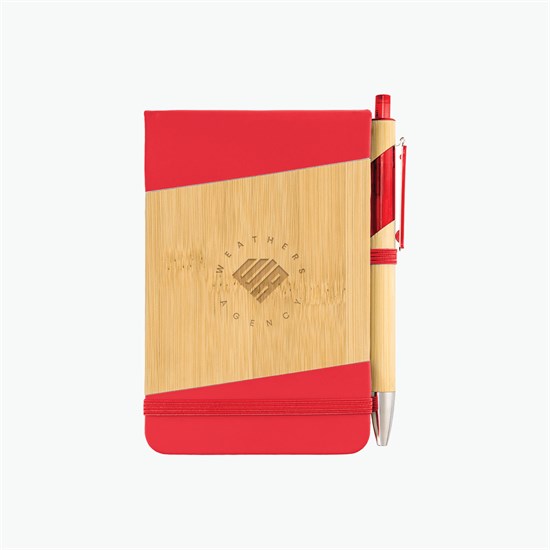 Bamboo Look Jotter & Pen - 24-Hour Production