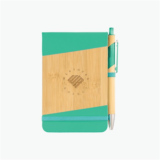 Bamboo Look Jotter & Pen - 24-Hour Production