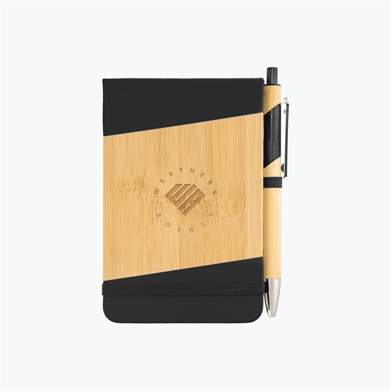 Bamboo Look Jotter & Pen - Clearance