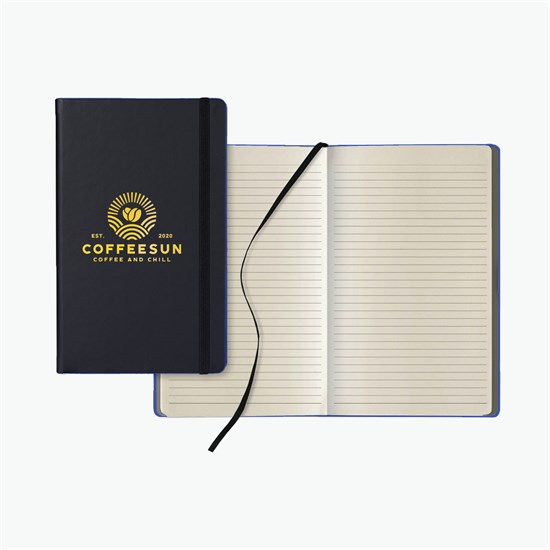 Castelli Black Color-Edge Medium Journal - Foil Stamp