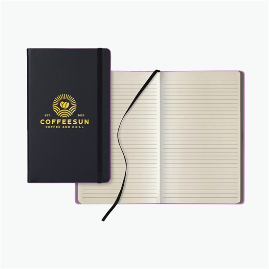 Castelli Black Color-Edge Medium Journal - Foil Stamp