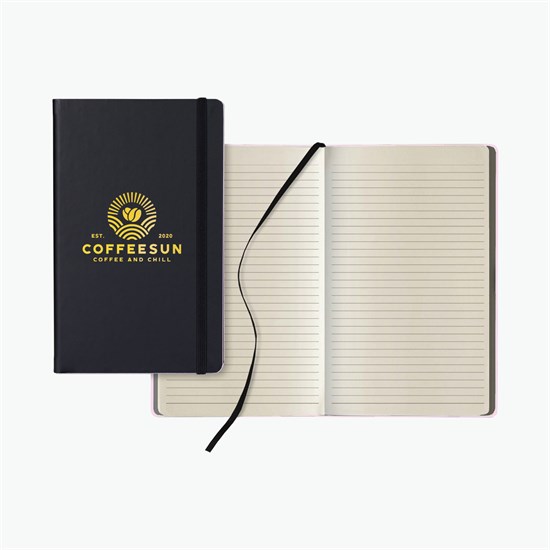 Castelli Black Color-Edge Medium Journal - Foil Stamp