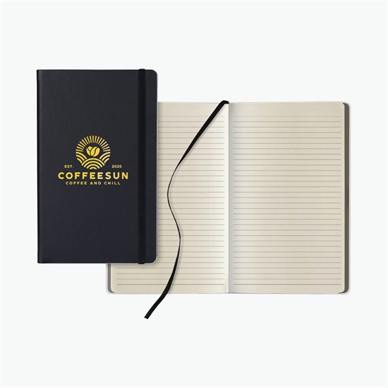 Castelli Black Color-Edge Medium Journal - Foil Stamp
