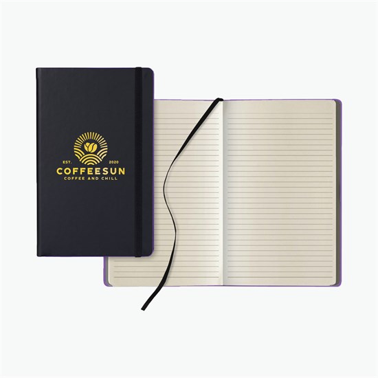 Castelli Black Color-Edge Medium Journal - Foil Stamp