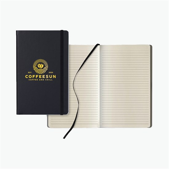 Castelli Black Color-Edge Medium Journal - Foil Stamp