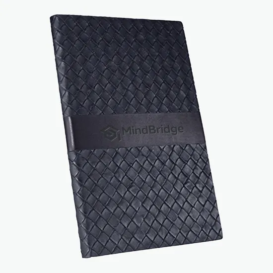 TiTUS® Executive Woven Faux Leather Journal - Debossed