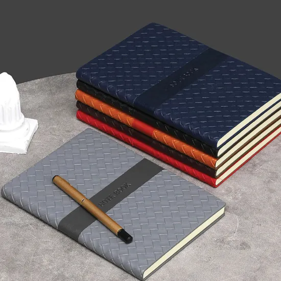 TiTUS® Executive Woven Faux Leather Journal - Debossed