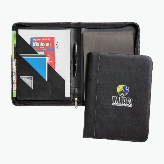 Madison Zippered Padfolio - Full Color