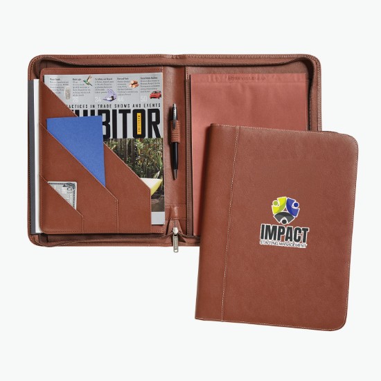 Madison Zippered Padfolio - Full Color