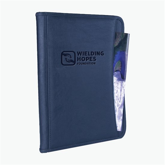 DuraHyde Zippered Padfolio - Debossed - 24-Hour Production