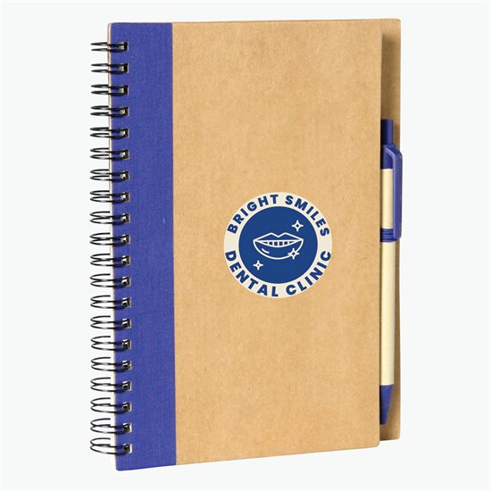 The Eco Spiral Notebook & Pen - Multi-Color Imprint