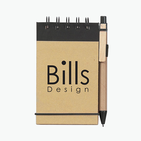 Natural Kraft Jotter with Pen - 24-Hour Production